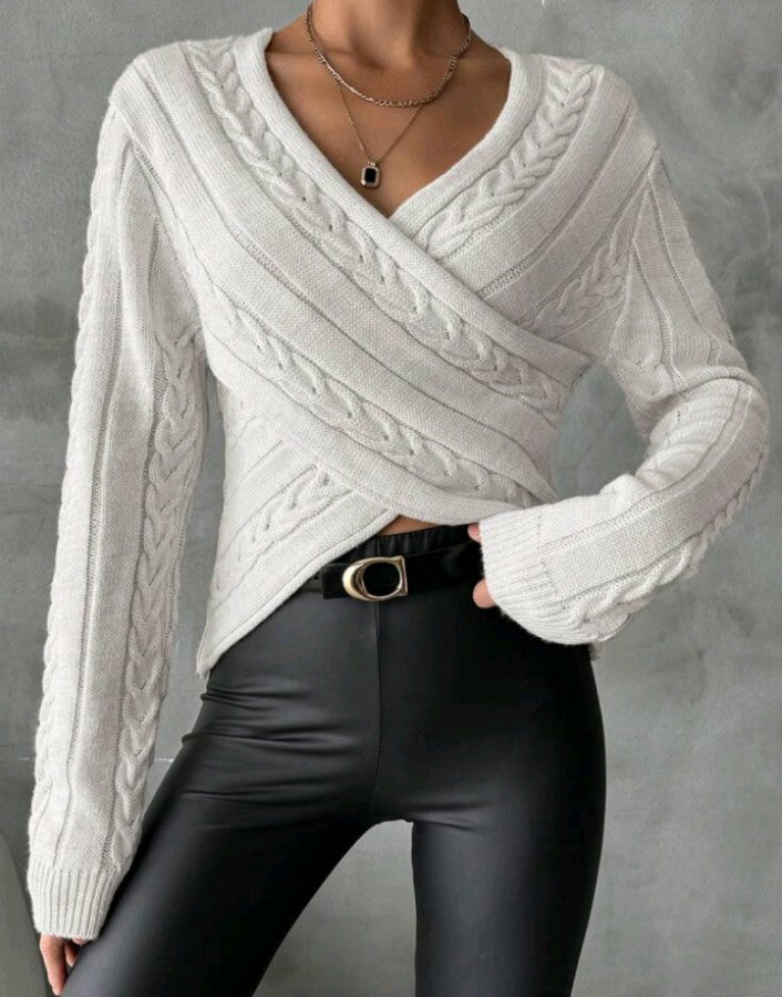 PULL TRICOT CROISÉ