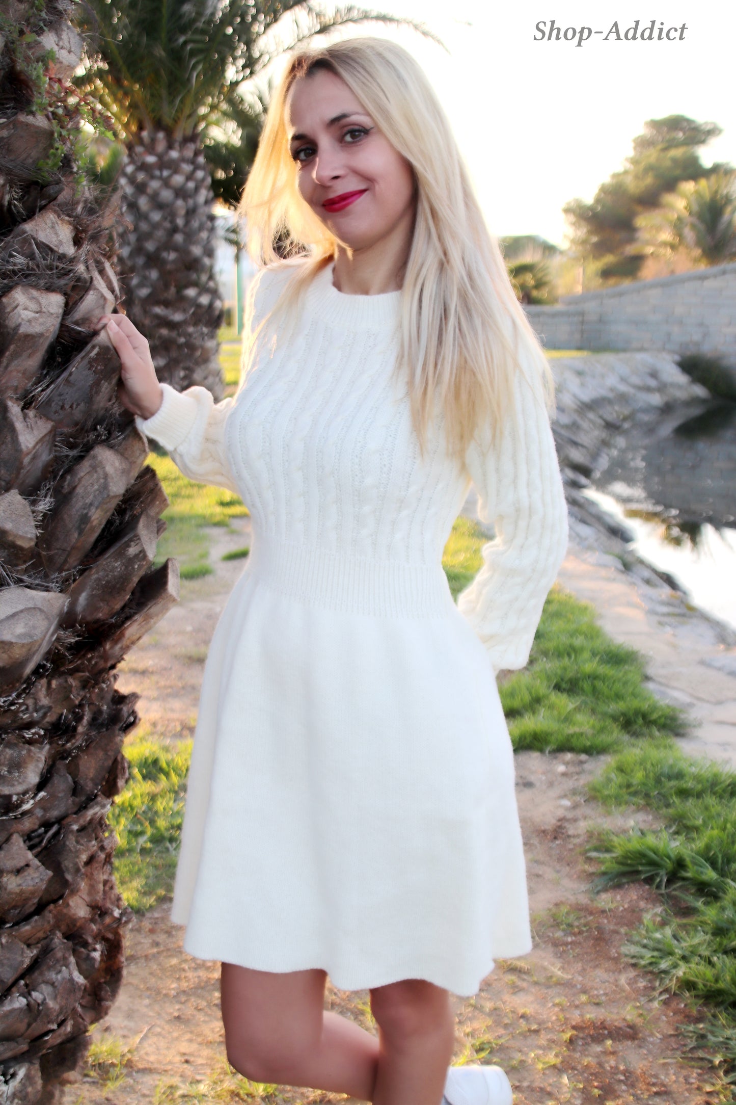 ROBE PULL EN TRICOT TORSADÉ