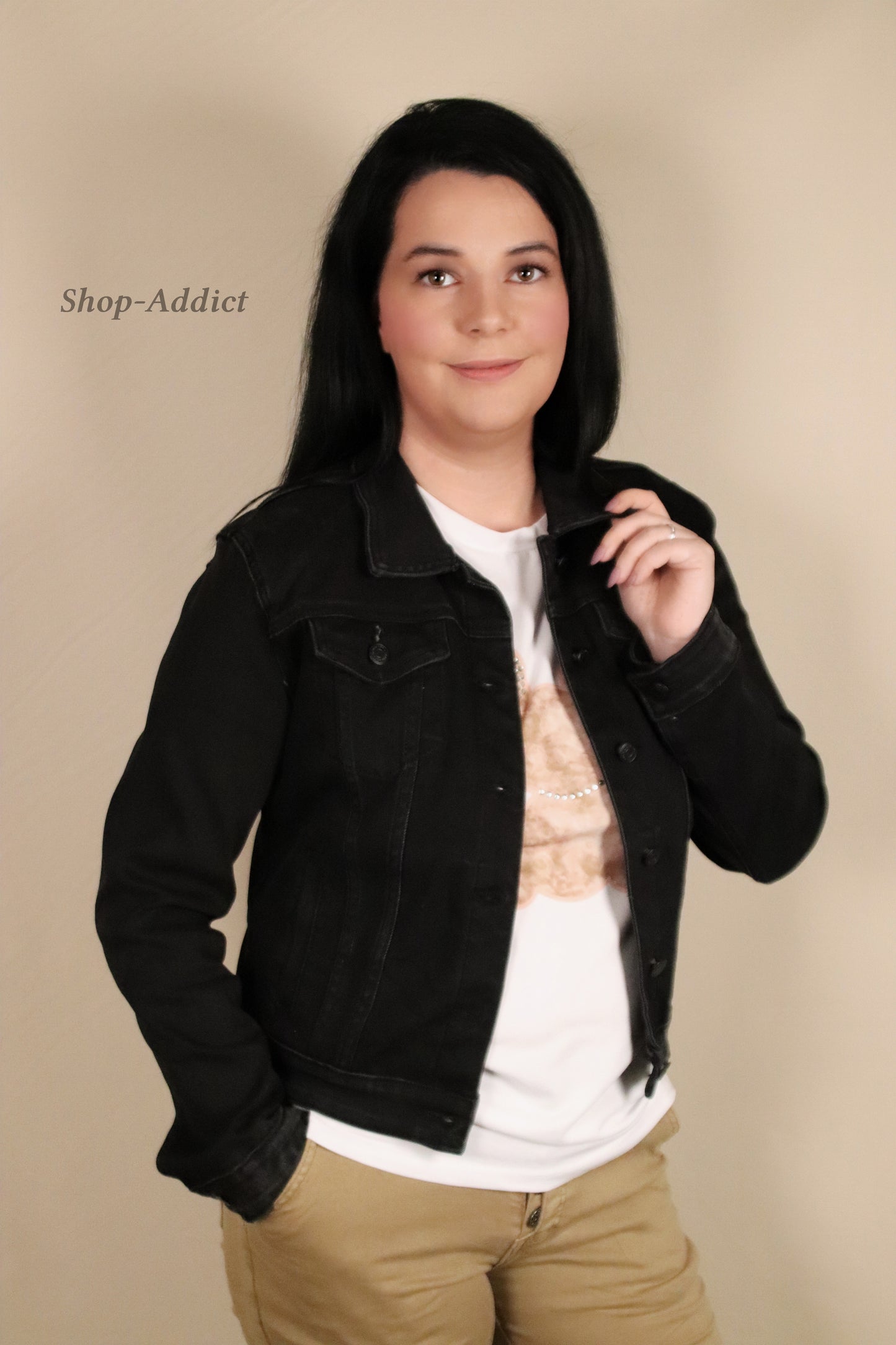 VESTE EN JEAN NOIR